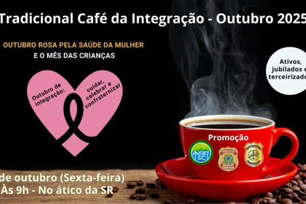 Próximo Café da Integração será na sexta-feira, 3 de outubro